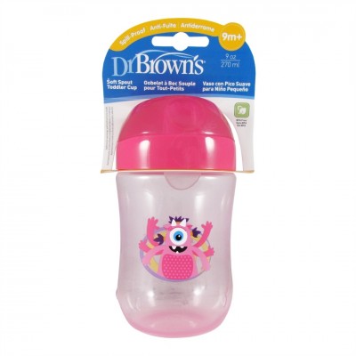 SOFT-SPOUT TODDLER CUP - 9 OZ. (DR. BROWN'S)/ Κ΄υπελο με μαλακό στόμιο με καπάκι 270ml