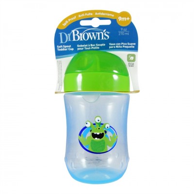 SOFT-SPOUT TODDLER CUP - 9 OZ. (DR. BROWN'S) Χαρακτηριστικά Dr Brown's Κύπελλο Εκπαίδευσης Με Μαλακό Στόμιο 270ml 