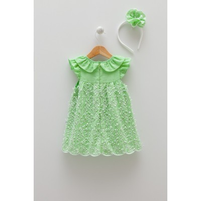 Παιδικό κοριτσίστικο φόρεμα Tiny Green Flowers