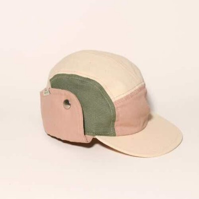 KiETLA: Camper Καπέλο Τύπου Λεγεωνάριου με προστασία UPF50+ - Green/Natural/Pink 1-2 ετών.