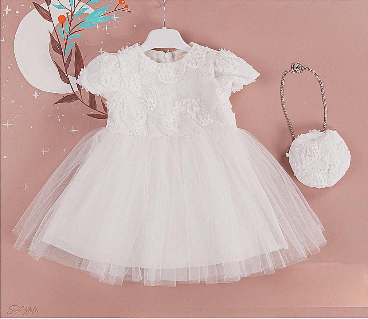 Κοριτσίστικο επίσημο φόρεμα White Rose