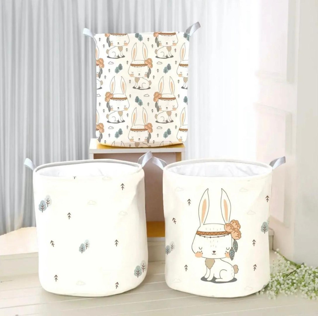 Shy Bunny / Σετ 3 καλάθια πολλαπλών χρήσεων αναδιπλούμενα