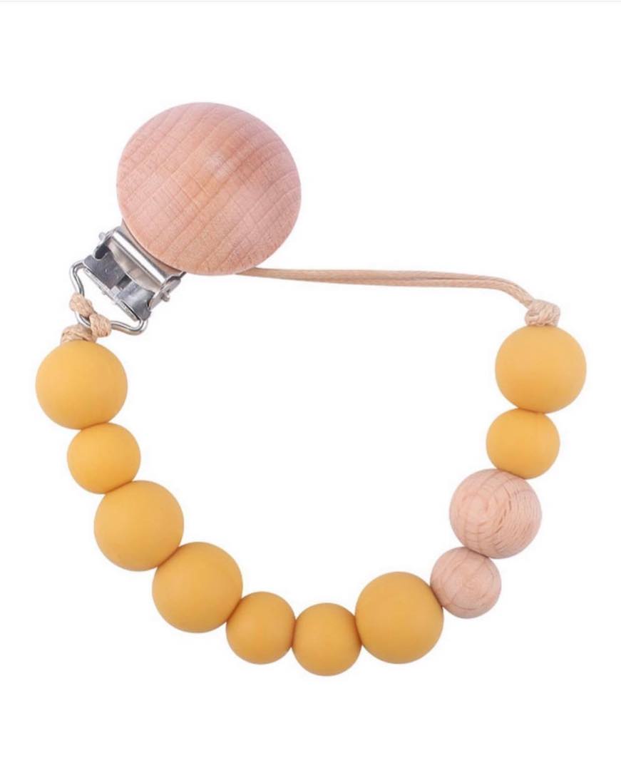 Κλιπ πιπίλας σιλικόνης yellow