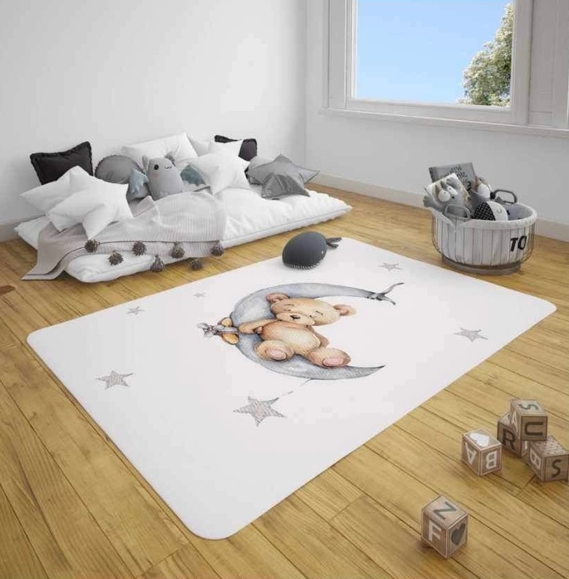 Sleepy bear -τετράγωνο χαλί