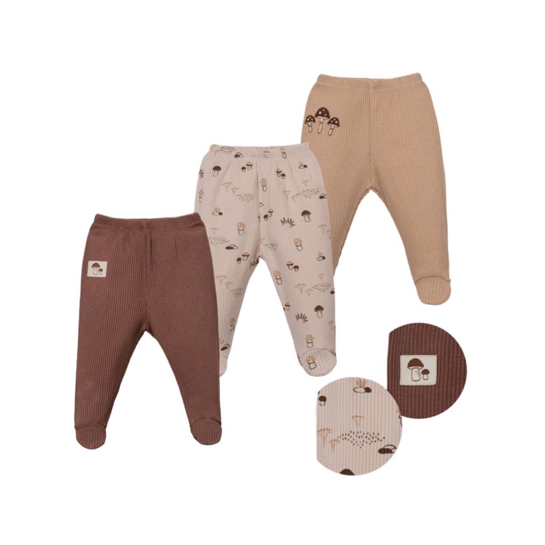 Βρεφικό unisex σετ 3 τεμαχίων παντελονακι – Little Mushroom .