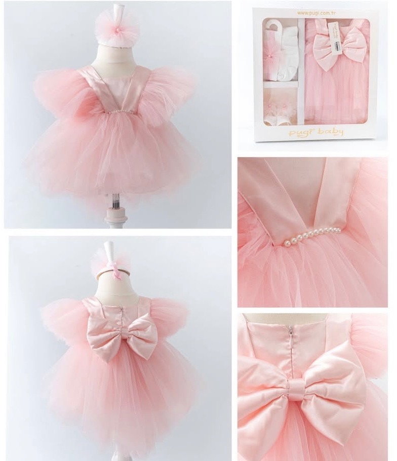 Βρεφικό κοριτσίστικο φόρεμα Pink Pearl .