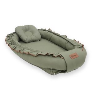 Βρεφική φωλιά Mordesign με βολάν Khaki