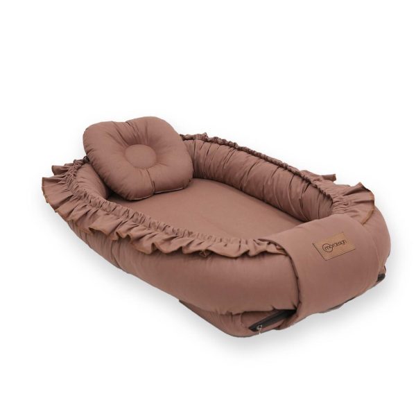 Βρεφική φωλιά Mordesign με βολάν Brown