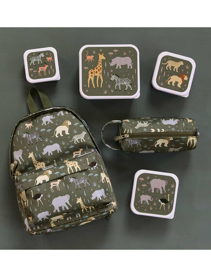 Δοχεία φαγητού σετ 4 τμχ Lunch box Savanna -A little lovely company - Image 3
