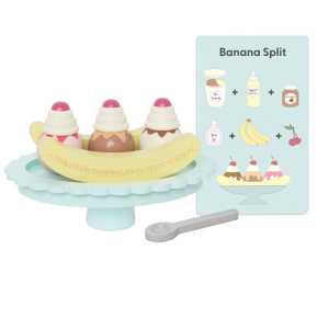 Ξύλινα υλικά για τη συνταγή Banana Split Jabadabado