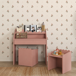 Book Nook vintage rose Montessori Desk – συμπαγές γραφείο για παιδιά συμπεριλαμβάνει μια καρεκλα