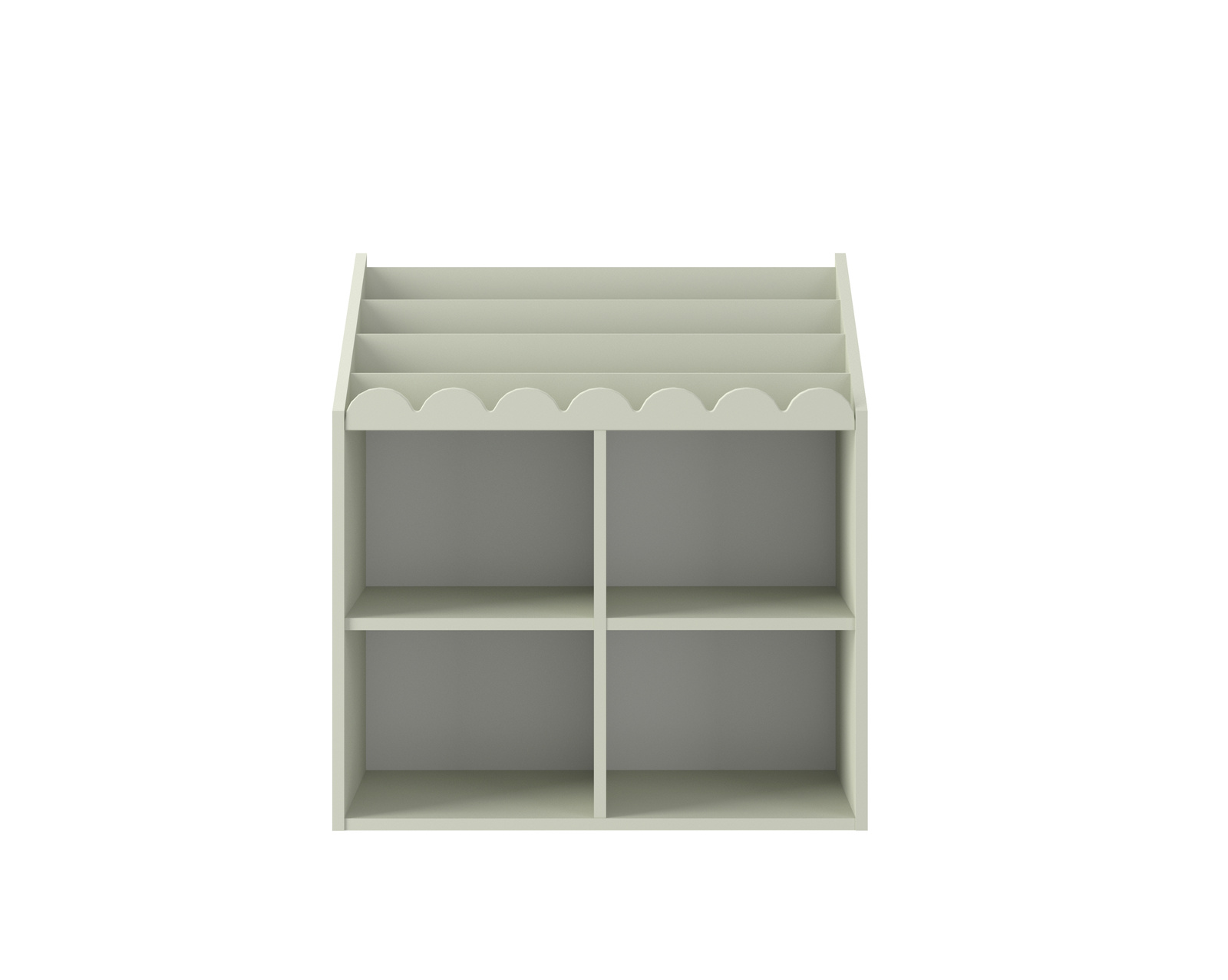 Βιβλιοθήκη Montessori Book Nook σε χρώμα sage – ράφι για παιδικά βιβλία και παιχνίδια - Image 4