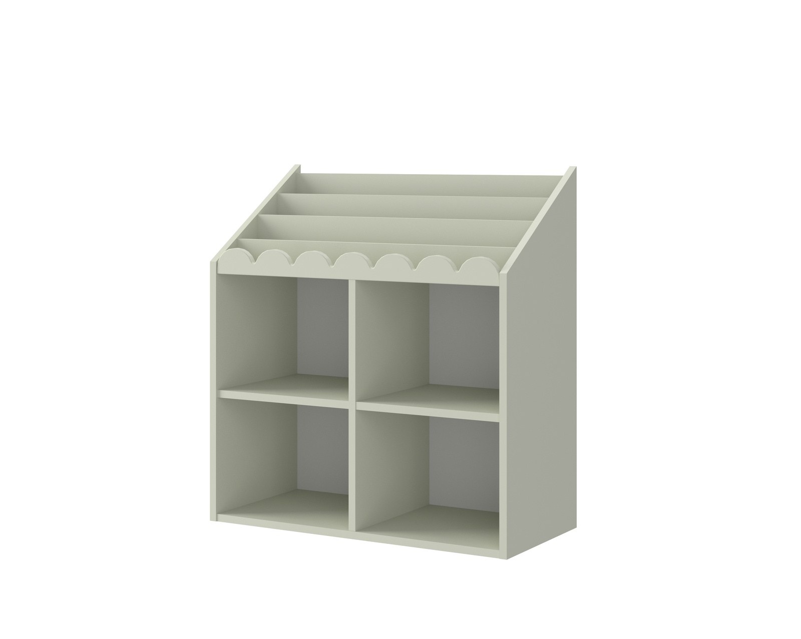 Βιβλιοθήκη Montessori Book Nook σε χρώμα sage – ράφι για παιδικά βιβλία και παιχνίδια - Image 5