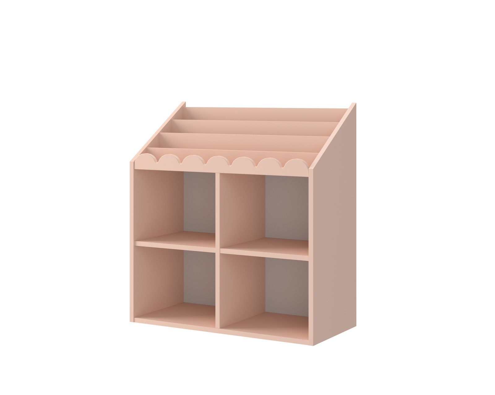 Βιβλιοθήκη Montessori Book Nook σε χρώμα vintage rose – ράφι για παιδικά βιβλία και παιχνίδια - Image 3